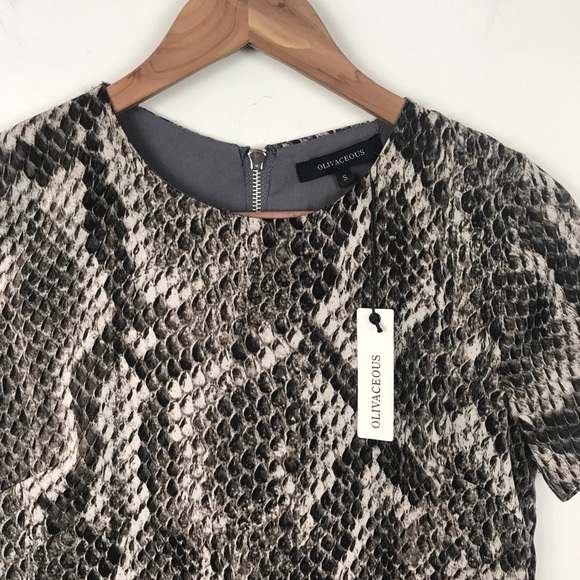 NWT Olivaceous Snake Print‎ Shift Dress Size Small - Picture 6 of 10